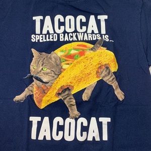 Taco Cat navy blue T-shirt M
